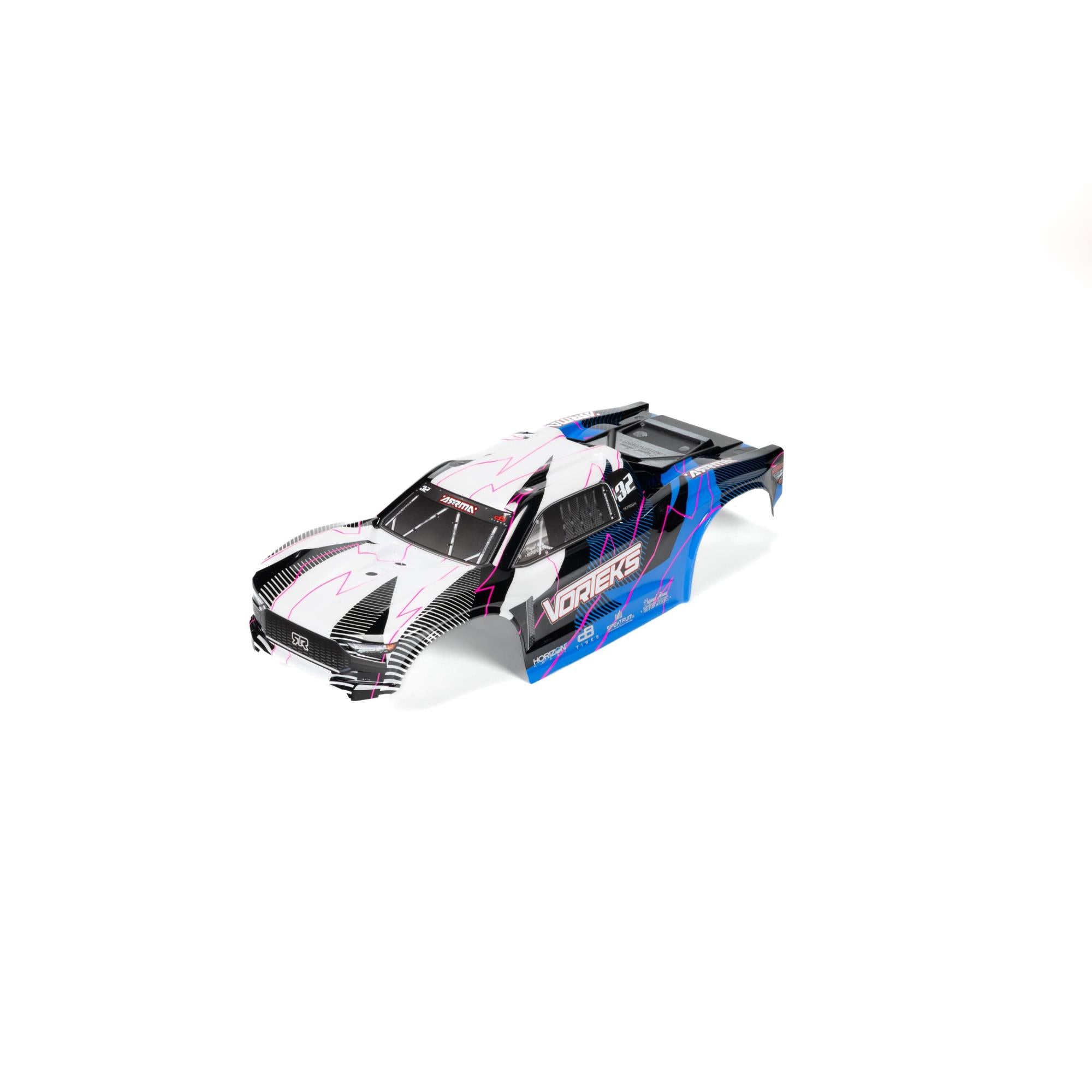 Vorteks Clipless Painted Trimmed Body Set w/Decals, Blue