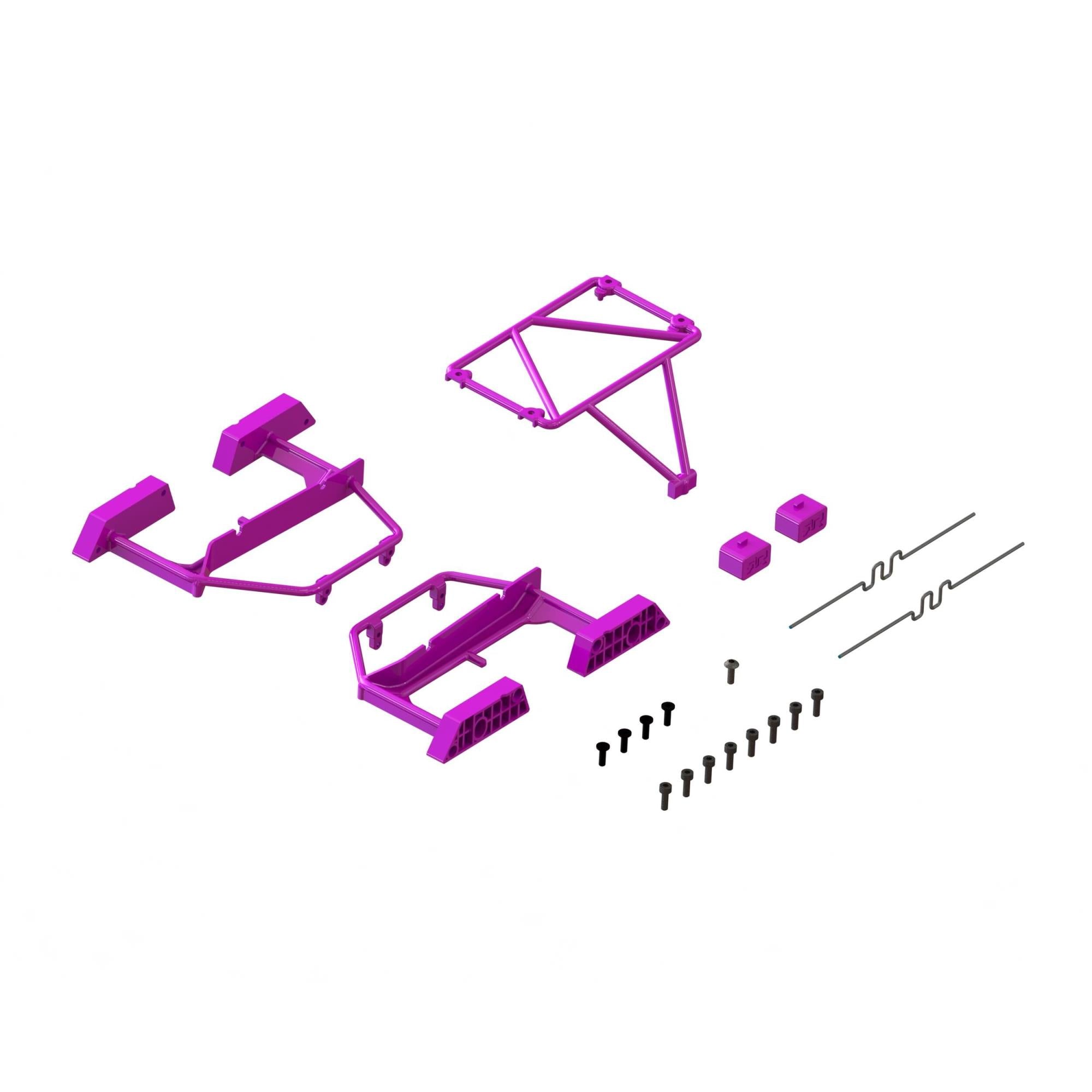 Desert Truck Body Roll Cage Set, Purple: GROM