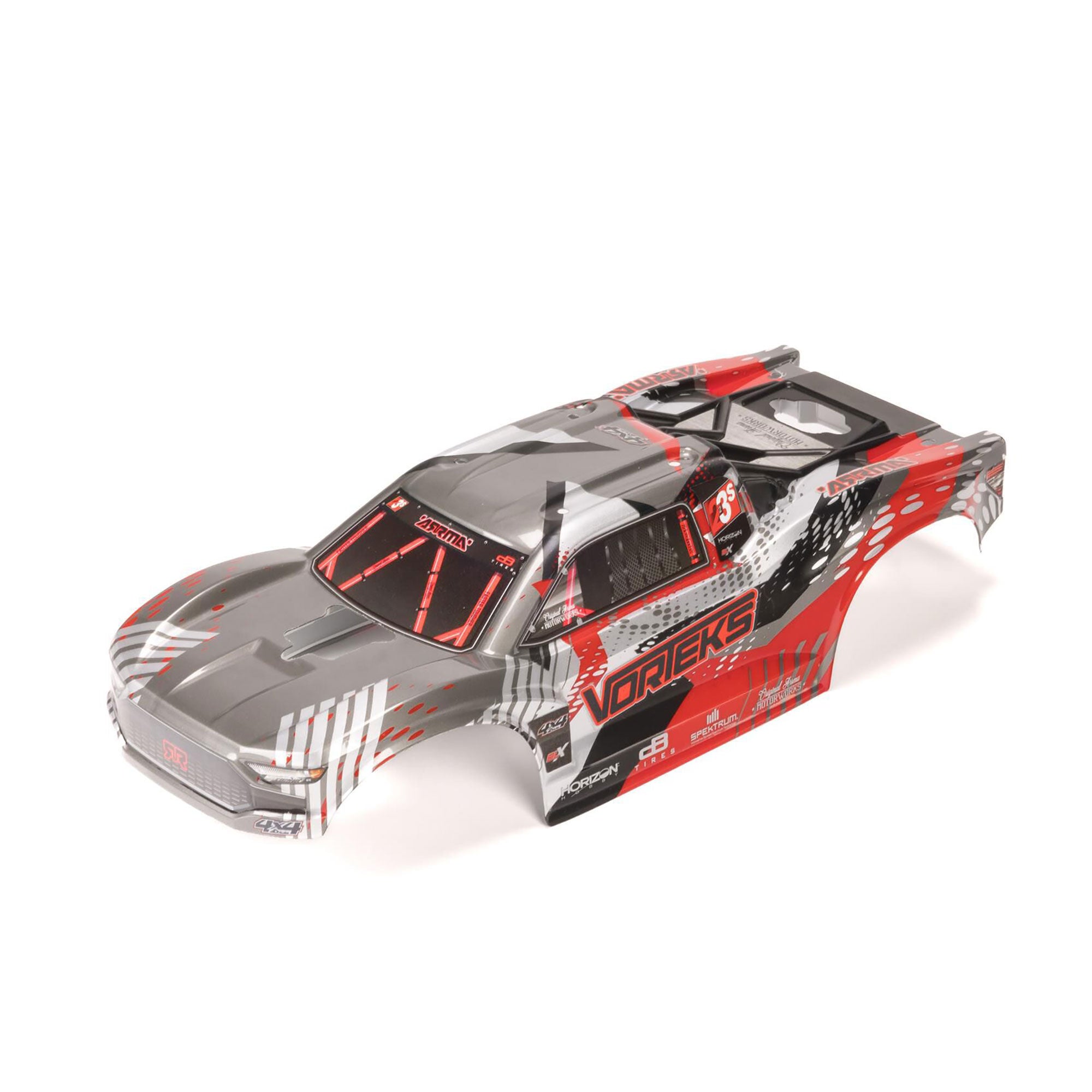 VORTEKS Clipless Painted Decaled Body, Red