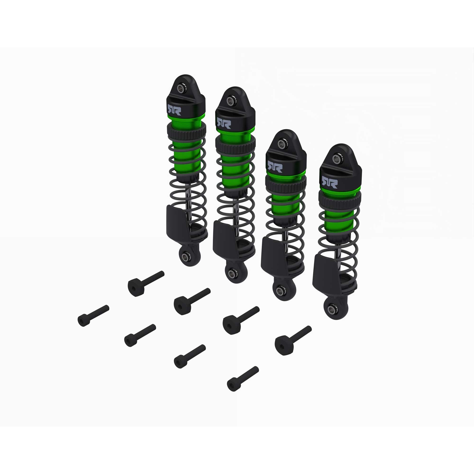 Shock Set, Front/Rear Assembled, 1300cSt Oil, Green (4Pcs):