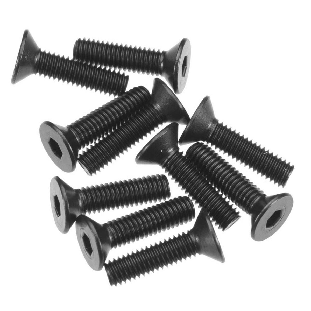 Hex Socket Flat Head M3x12mm Black (10)