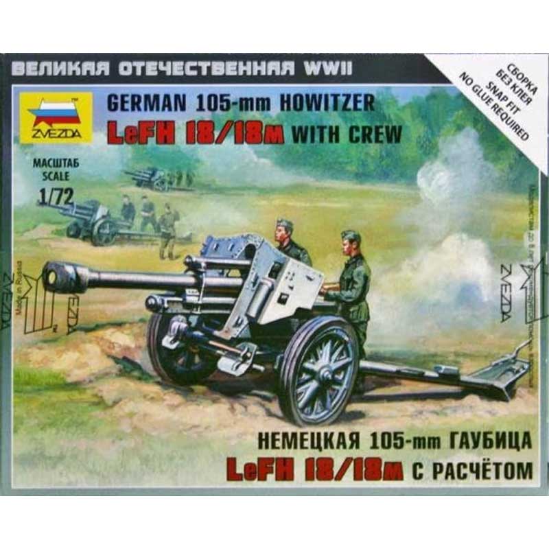 Zvezda German Howitzer Lefh-18 Z6121 front