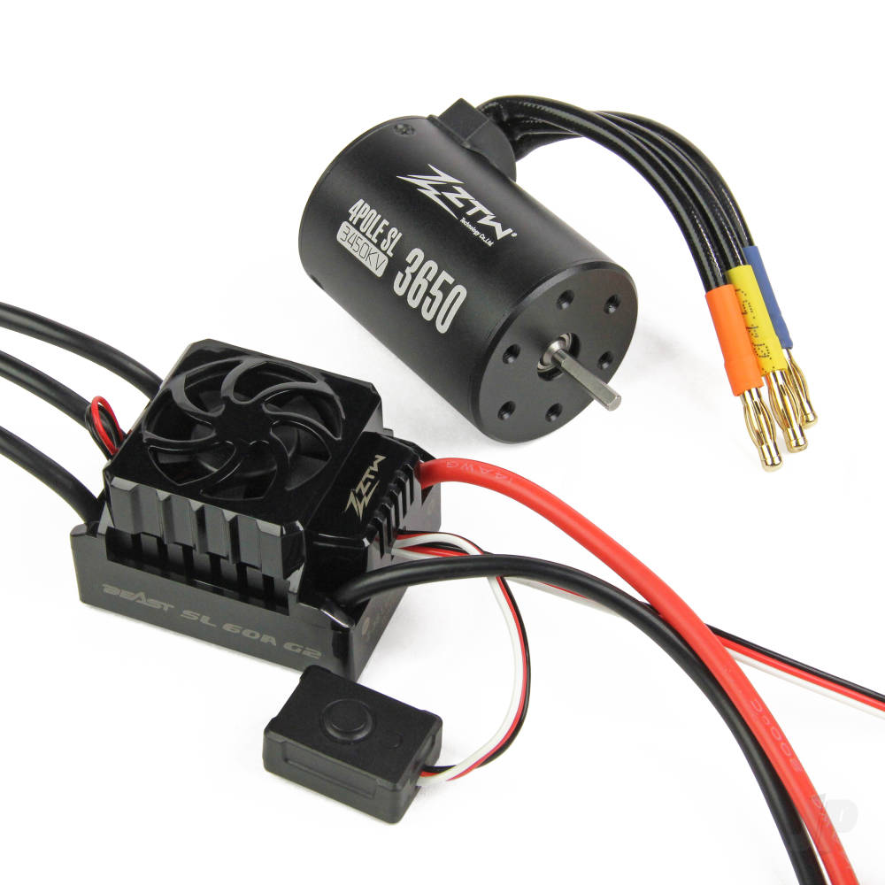 ZTW Beast SL 60A G2 ESC Combo (3650 2950KV Motor) (2-3 Cells) ZTW1106011