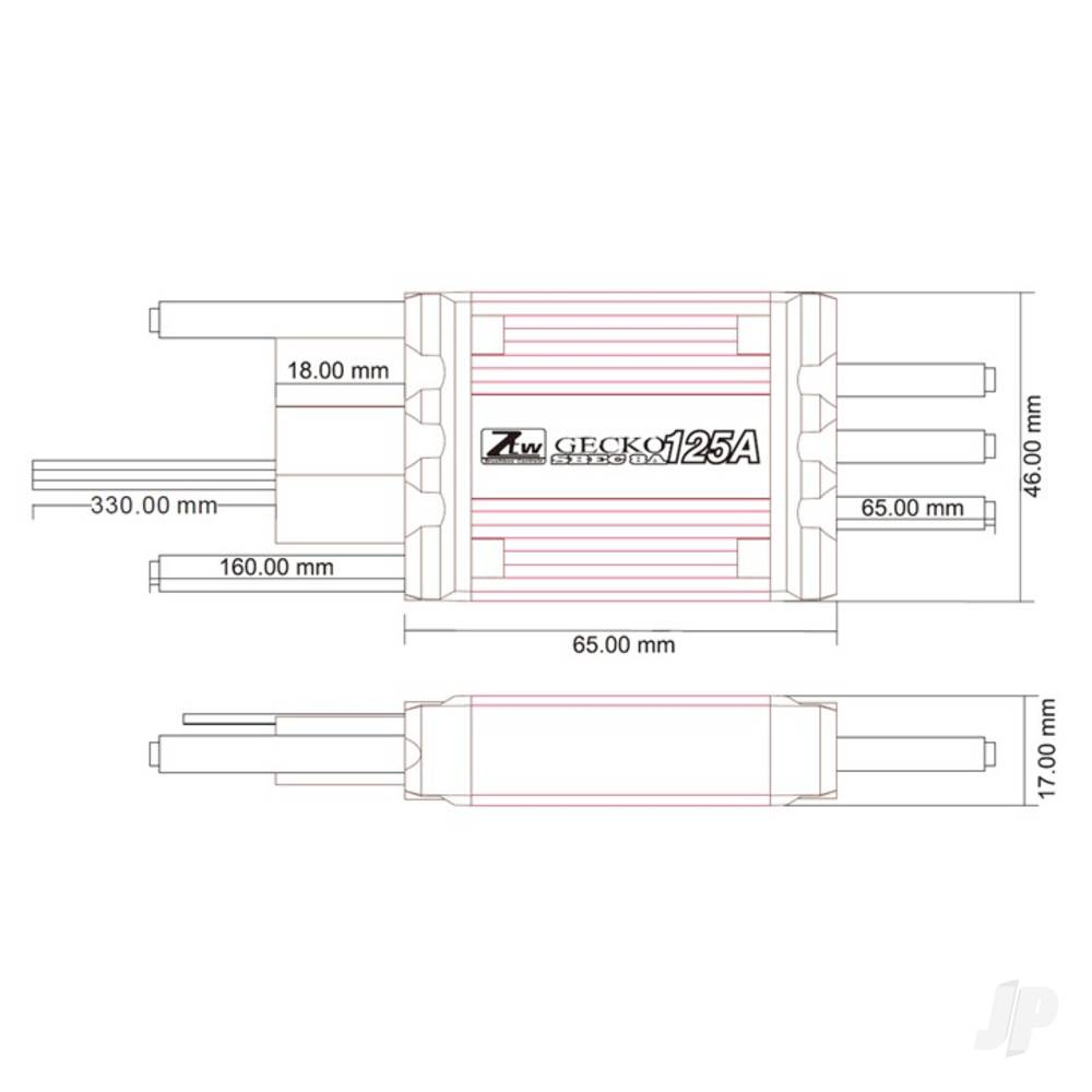 ZTW Gecko 125A SBEC ESC (2-6 Cells) ZTW4125201 3