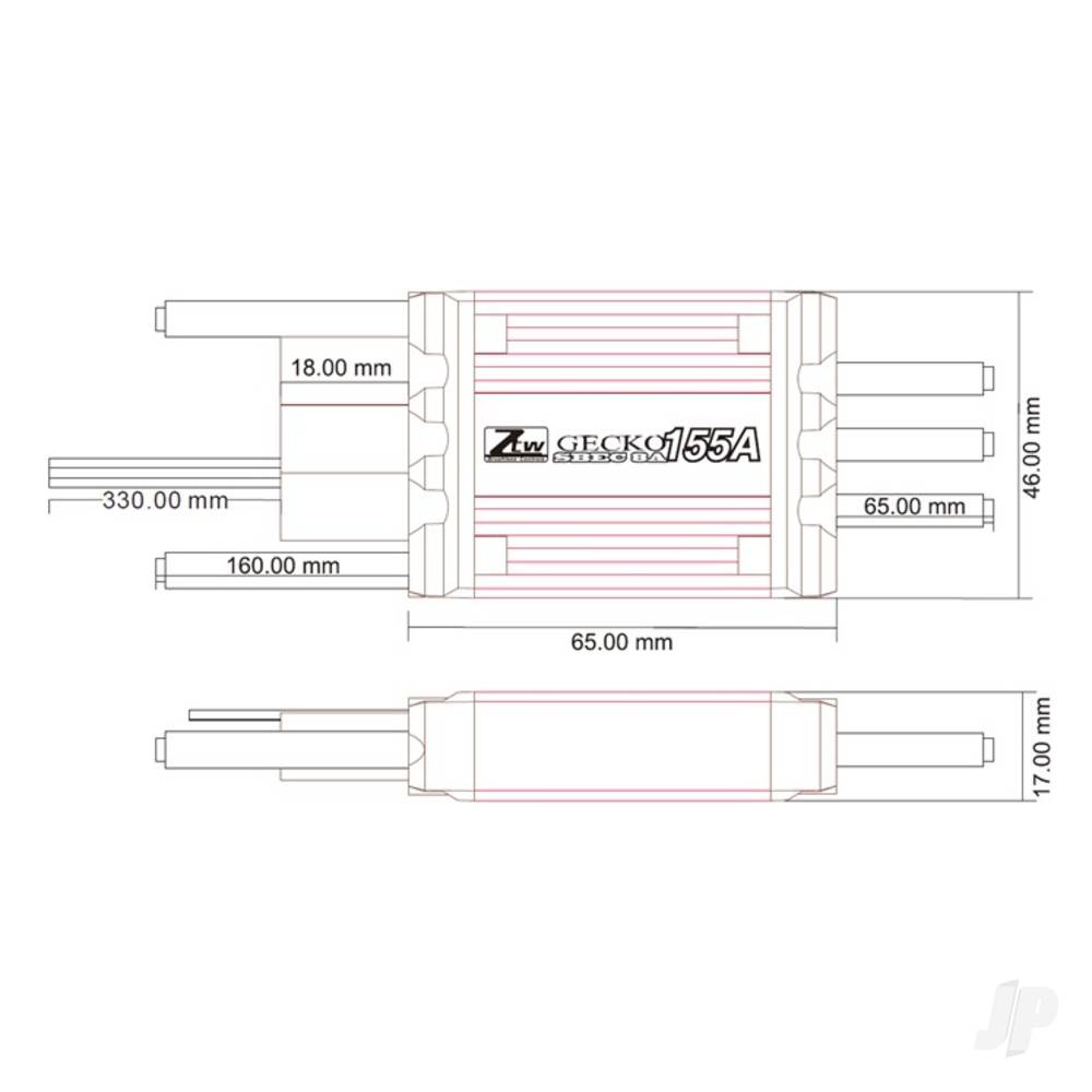 ZTW Gecko 155A SBEC ESC (2-6 Cells) ZTW4155201 3