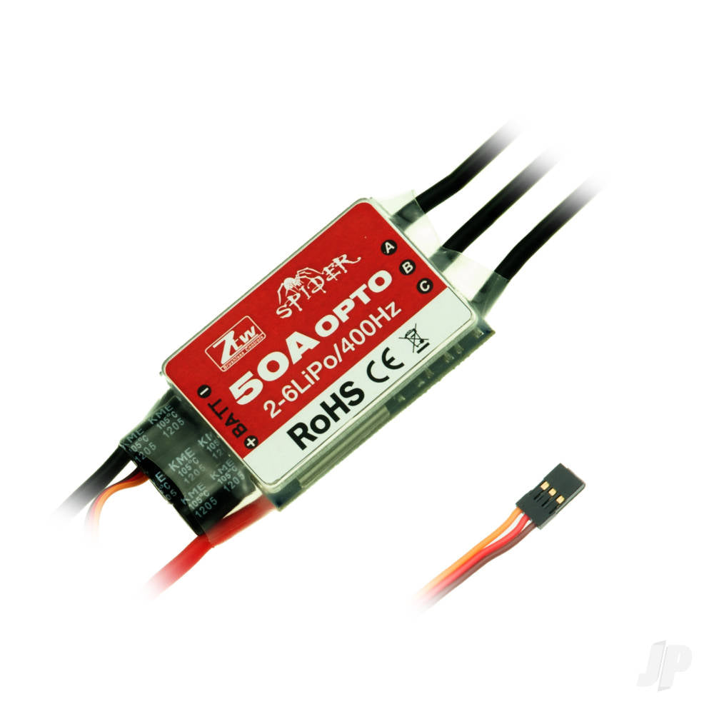 ZTW Spider 50A Opto 12V ESC (2-6 Cells) ZTW5050311