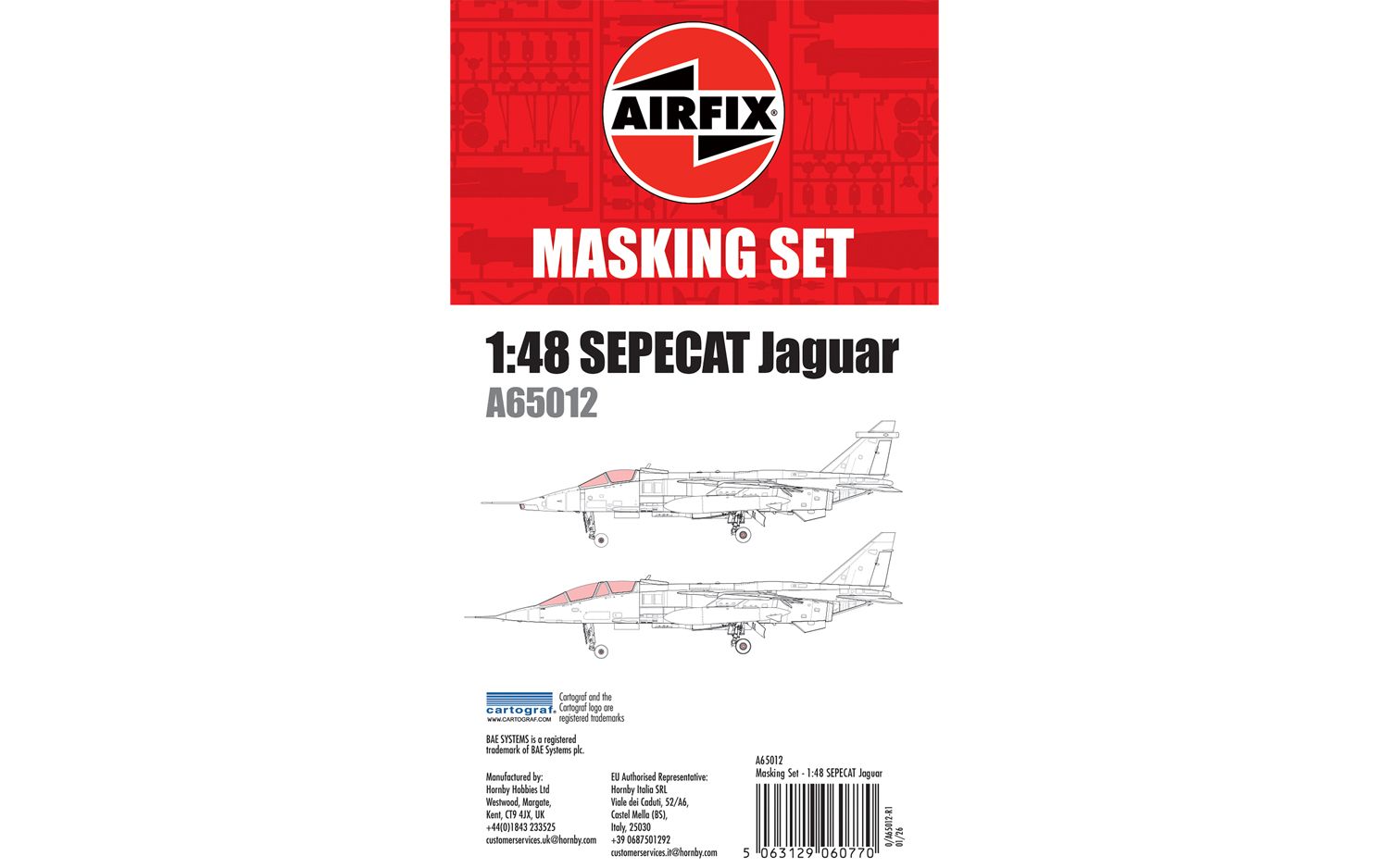 Airfix Masking Set - Sepecat Jaguar - 1:48 Scale A65012