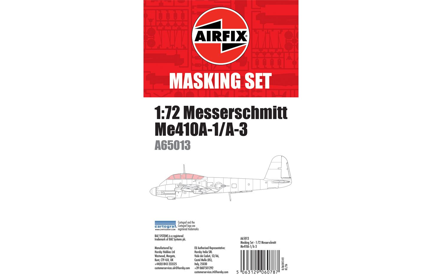 Airfix Masking Set - Me410 - 1:72 Scale A65013