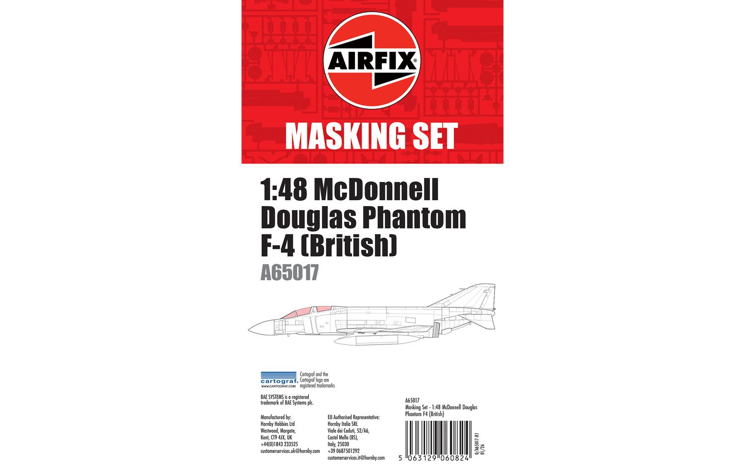 Airfix Masking Set - Phantom Fg.1 - 1:48 Scale A65017