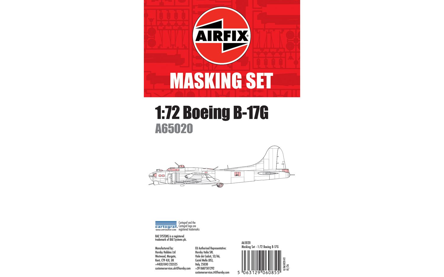 Airfix Masking Set - Boeing B-17 - 1:72 Scale A65020