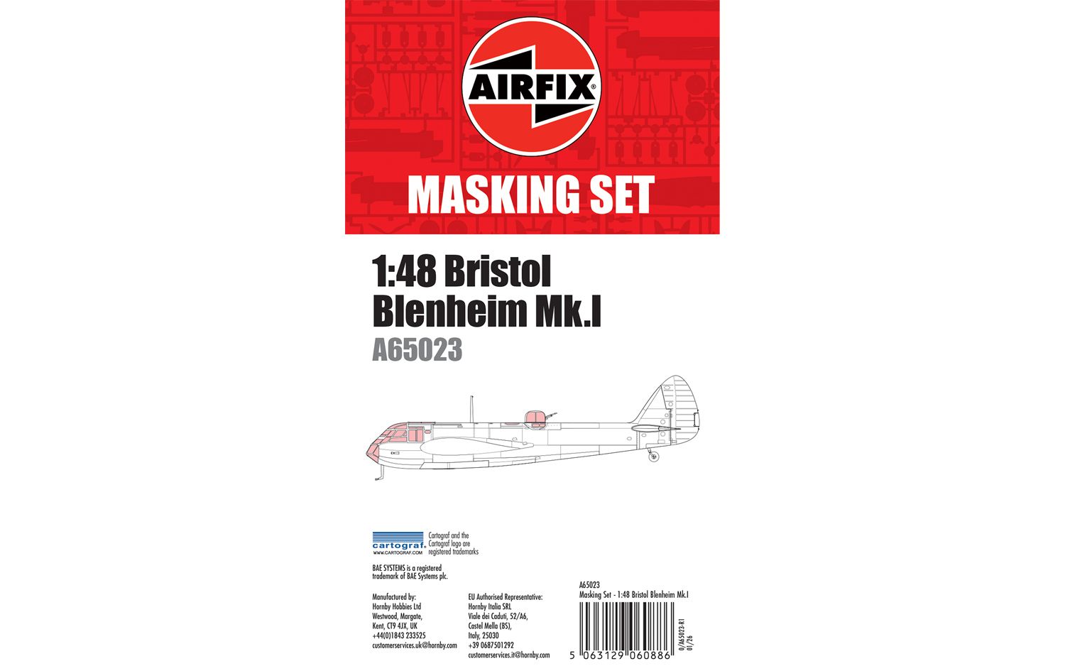 Airfix Masking Set - Bristol Blenheim Mk.I - 1:48 Scale A65023
