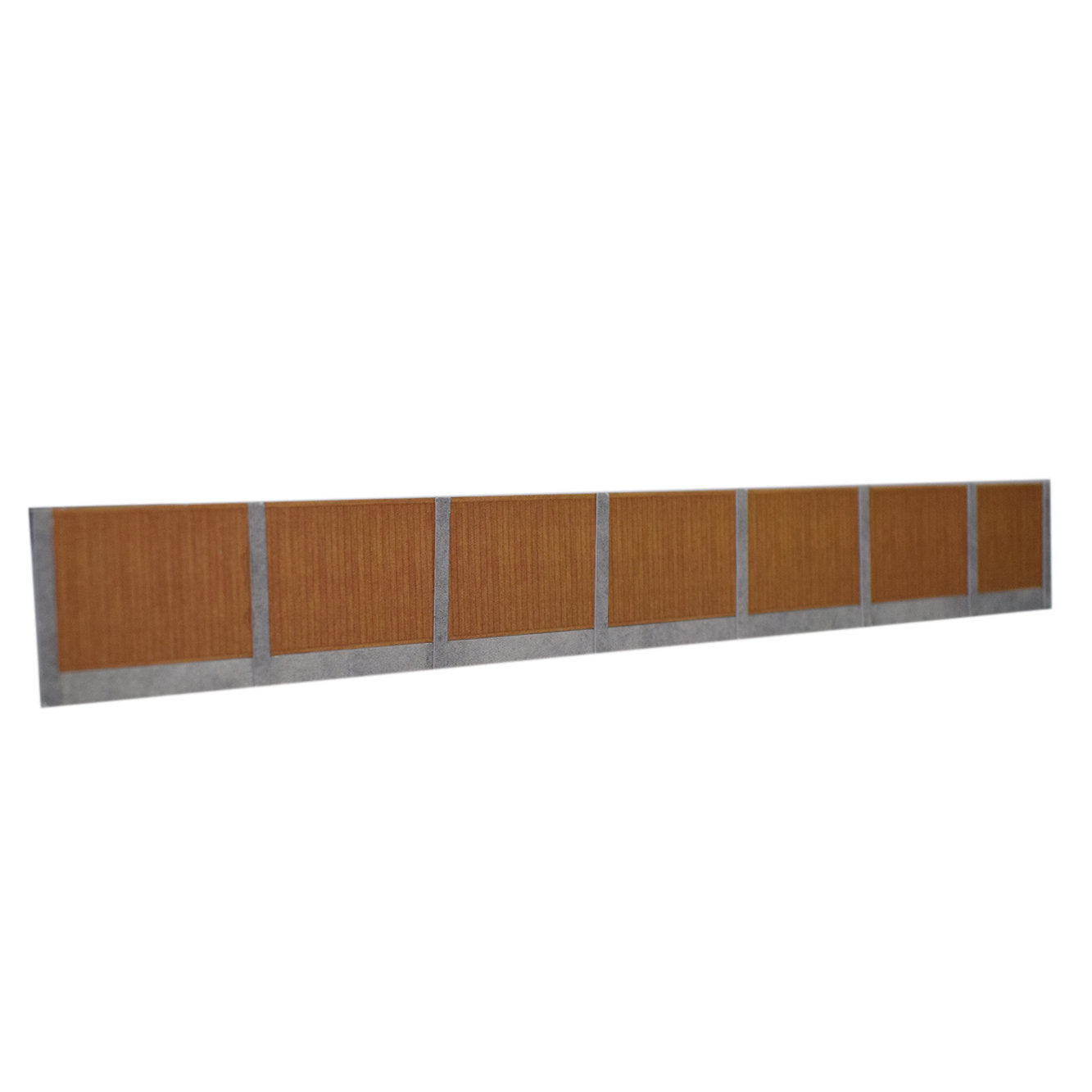 ATD Models Timber Fencing Brown with Concrete Posts Card Kit ATD003