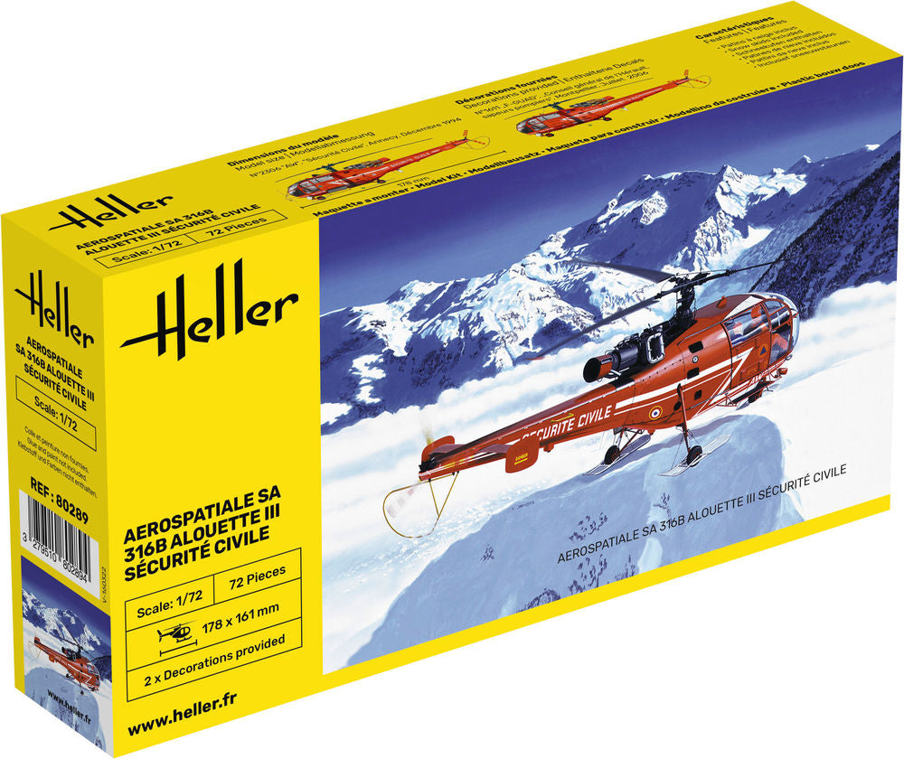 Heller 1:72 - Alouette III ""Securite Civile""