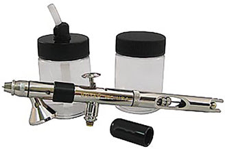 360 Universal Airbrush, 2ea. 3/4oz. jars, jar adaptor