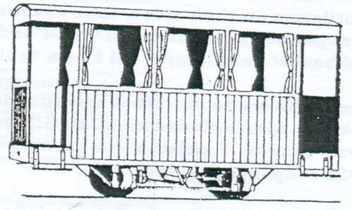 Dundas Models Glyn Valley Tramway 4 Wheel 3rd Class Coach Balcony End Kit BB04