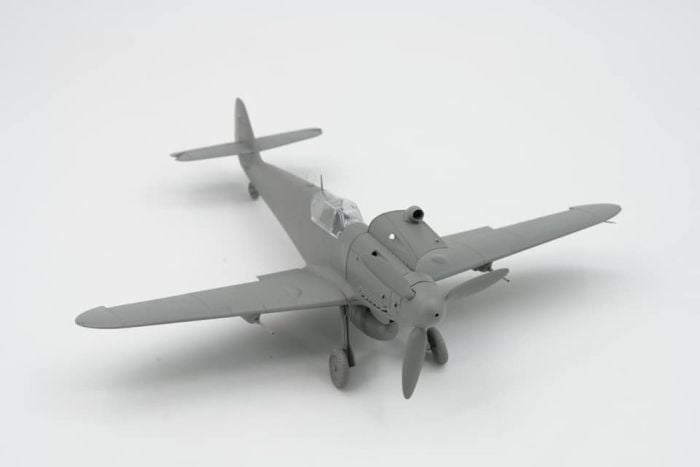 Model airplane on a white background