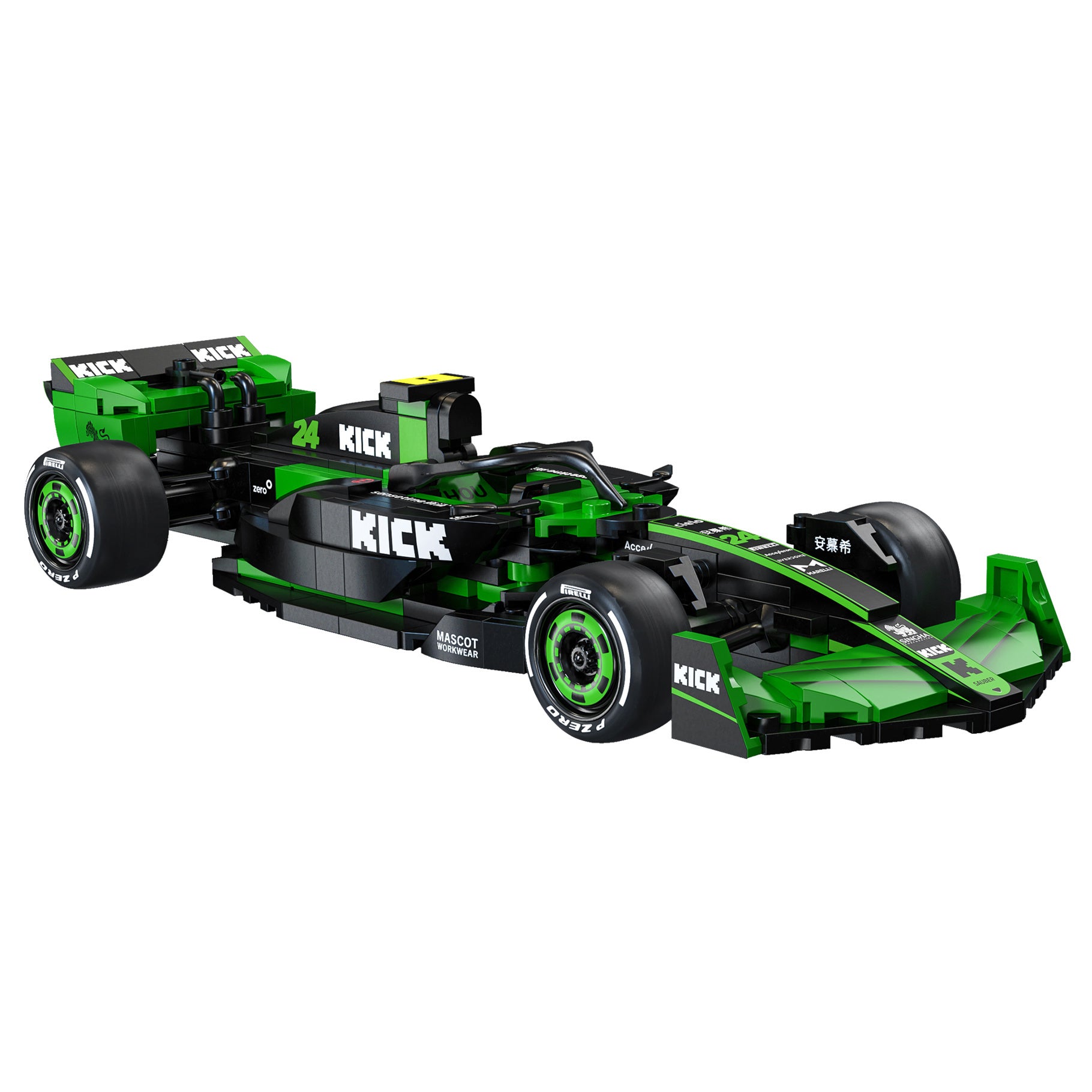 CaDa KICK Sauber F1 Team C44 model in fluorescent green and black design for Formula One fans.