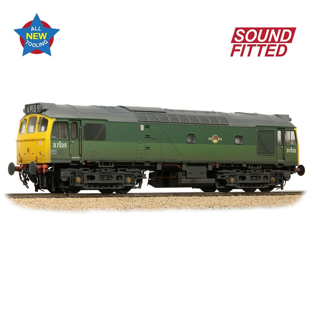 Branchline Class 25/2 D7525 BR Two-Tone Green (Full Yellow Ends) [W] 32-342SF
