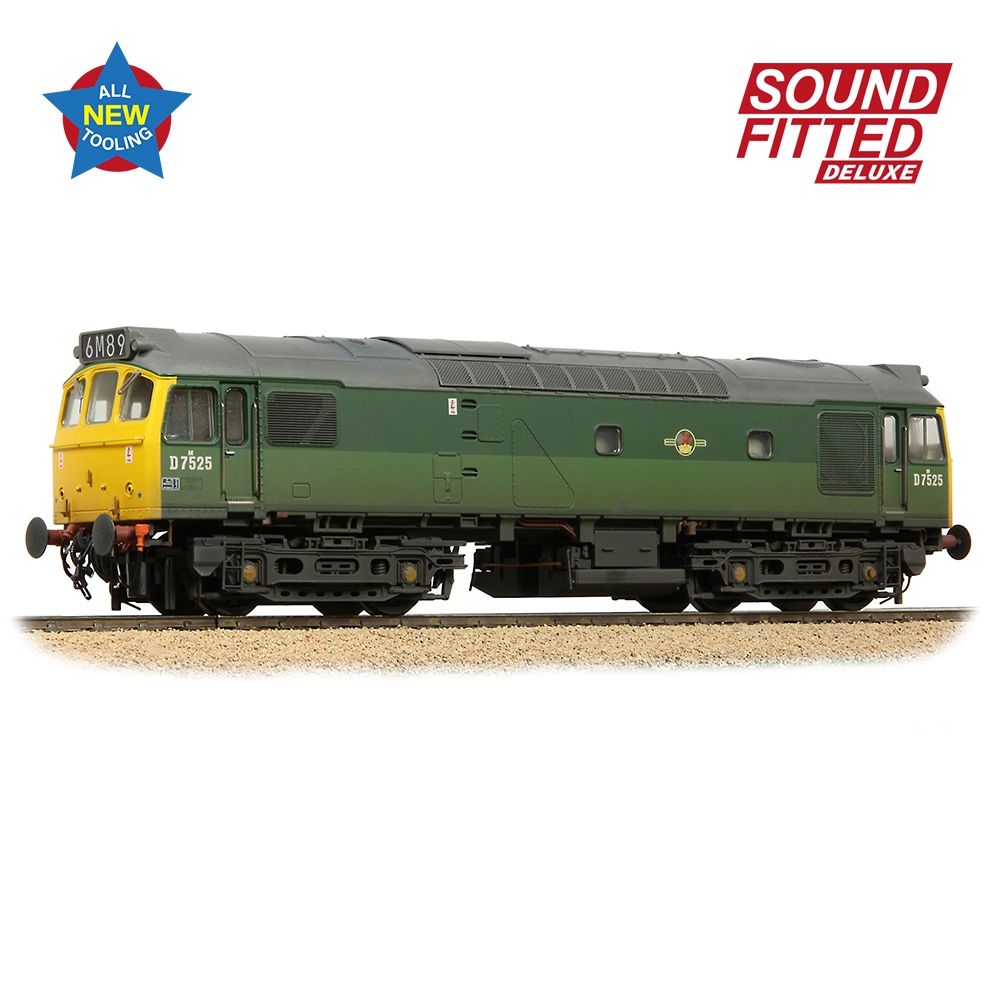 Branchline Class 25/2 D7525 BR Two-Tone Green (Full Yellow Ends) [W] 32-342SFX