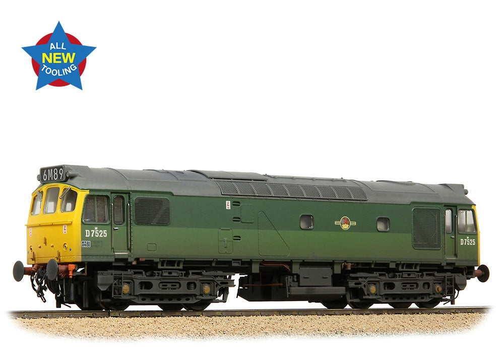 Branchline Class 25/2 D7525 BR Two-Tone Green (Full Yellow Ends) [W] 32-342