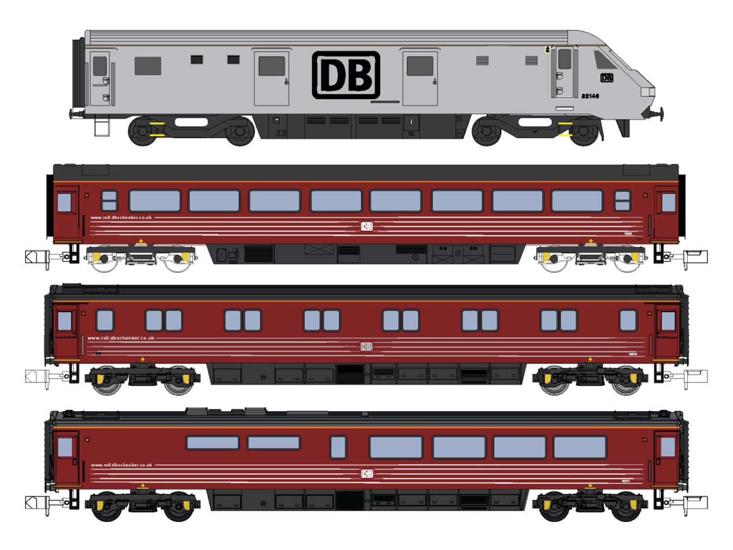 Dapol DB Management Coach Set (4) DA2D-017-100