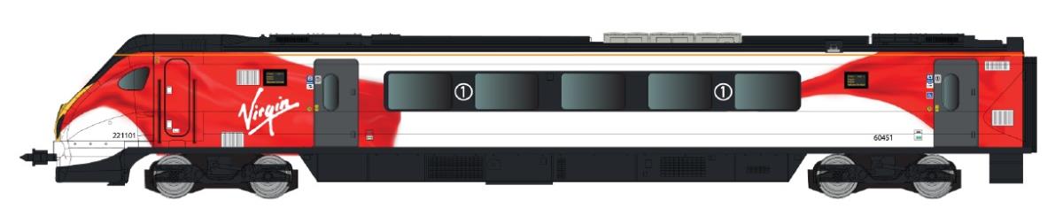 Dapol Class 221 101 'Virgin Squadron' 5 Car DMU Virgin New DA2D-023-002