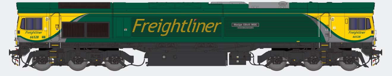 Dapol Class 66 528 Freightliner Powerhaul (DCC-Fitted) DA2D-066-004D