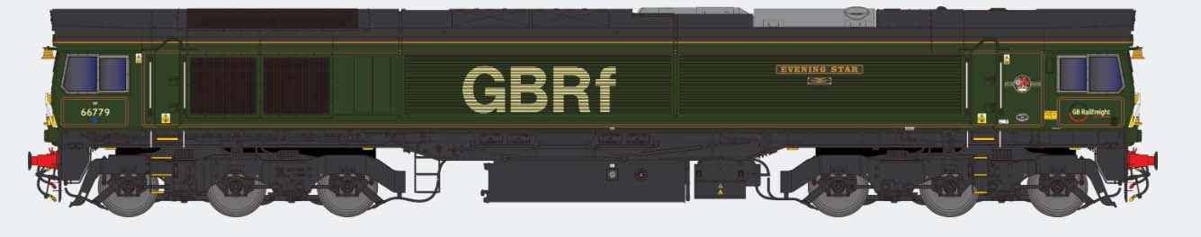 Dapol Class 66 779 'Evening Star' GBRf Green DA2D-066-007