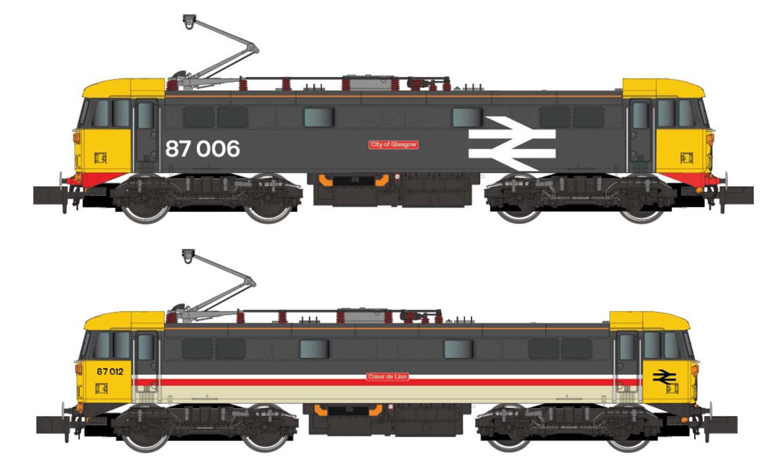 Dapol Class 87 006/012 BR Twin Pack DA2D-087-007