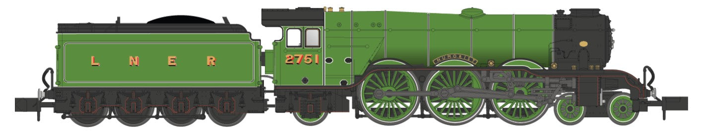 Dapol A1 2751 'Humourist' LNER Apple Green (DCC-Fitted) DA2S-011-011D