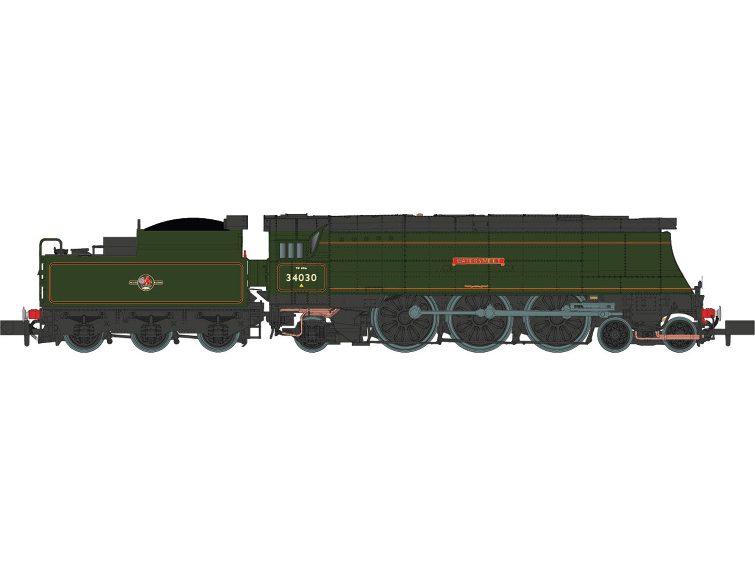 Dapol W/Country 34030 Watersmeet BR Green Late Crest(DCC-Fitted) DA2S-034-005D