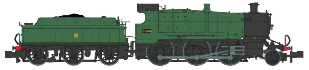 Dapol 43xx 2-6-0 Mogul 6385 GWR Shirtbutton Green (DCC-Sound) DA2S-043-002S