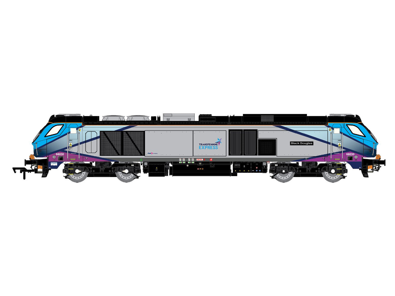 Dapol Class 68 030 Black Douglas Transpennine Exprss(DCC-Fitted) DA4D-022-025D