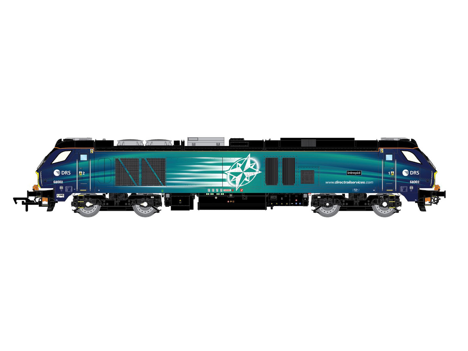 Dapol Class 68 002 'Compass' DRS New (DCC-Fitted) DA4D-022-027D