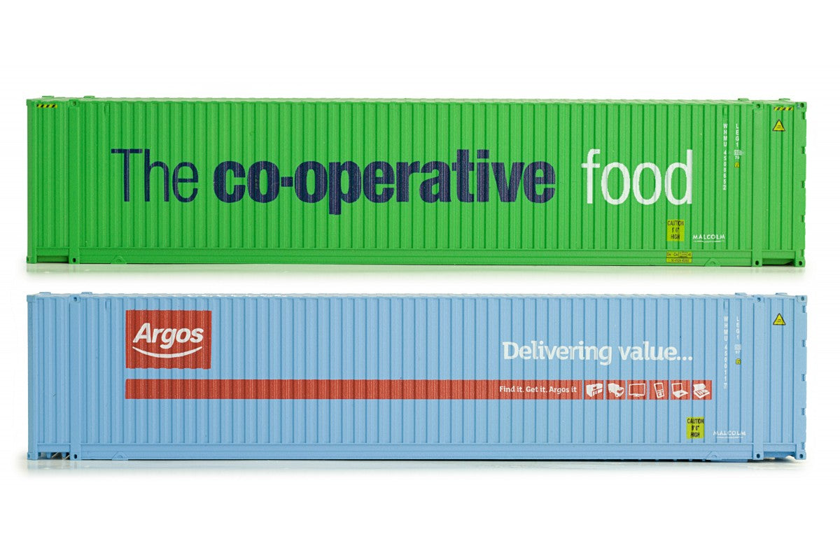 Dapol 45ft Hi-Cube Container Pack (2) Argos/Co-operative DA4F-028-001