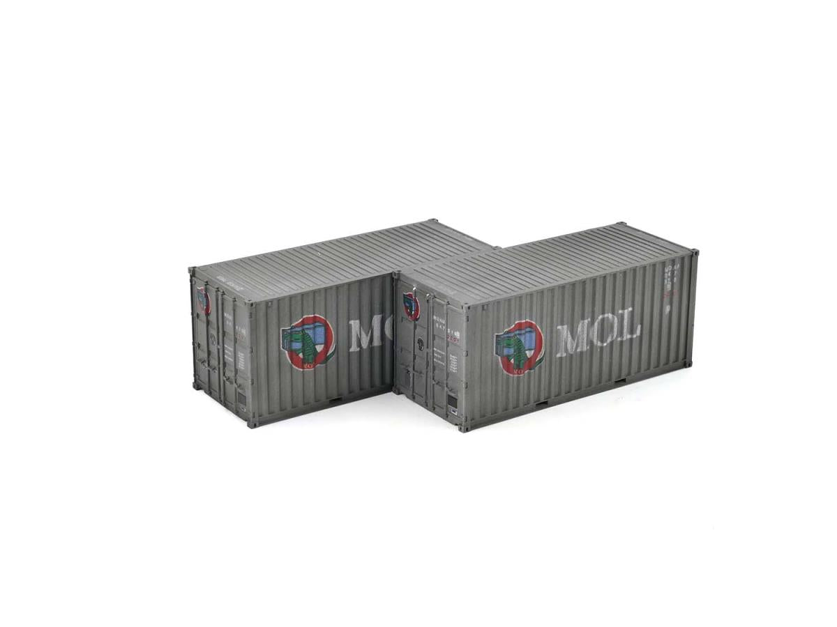 Dapol 20ft Container Pack (2) Mitsui Lines Weathered DA4F-028-054