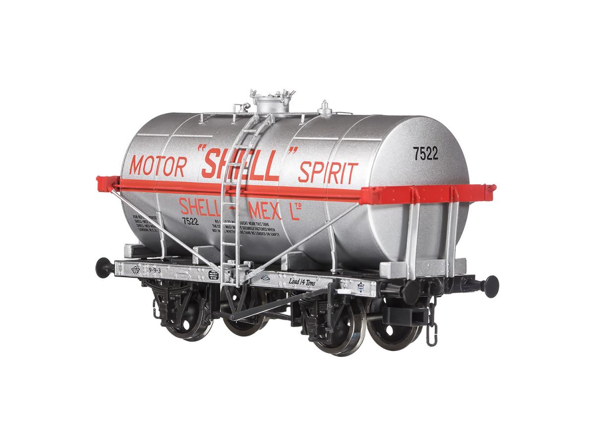 Dapol 14t Class A Tank Wagon Shell Motor Spirit Silver 7522 DA4F-058-004