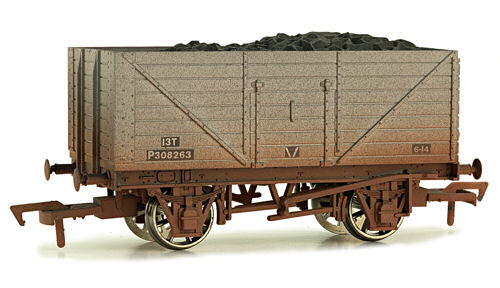 Dapol 8 Plank Wagon BR P308263 Weathered DA4F-080-008