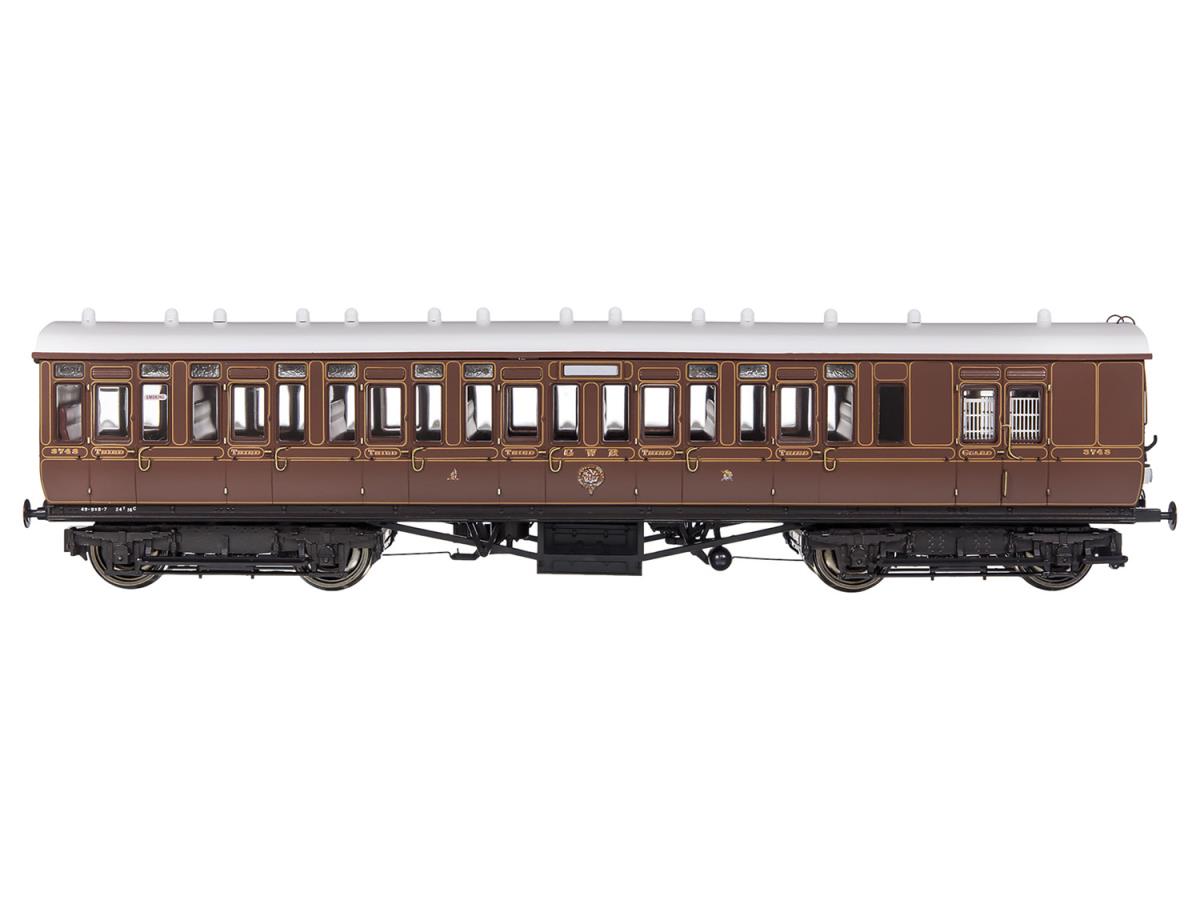 Dapol GWR Toplight Mainline City Lined Crimson 3rd Brake 3748 S1 DA4P-020-002