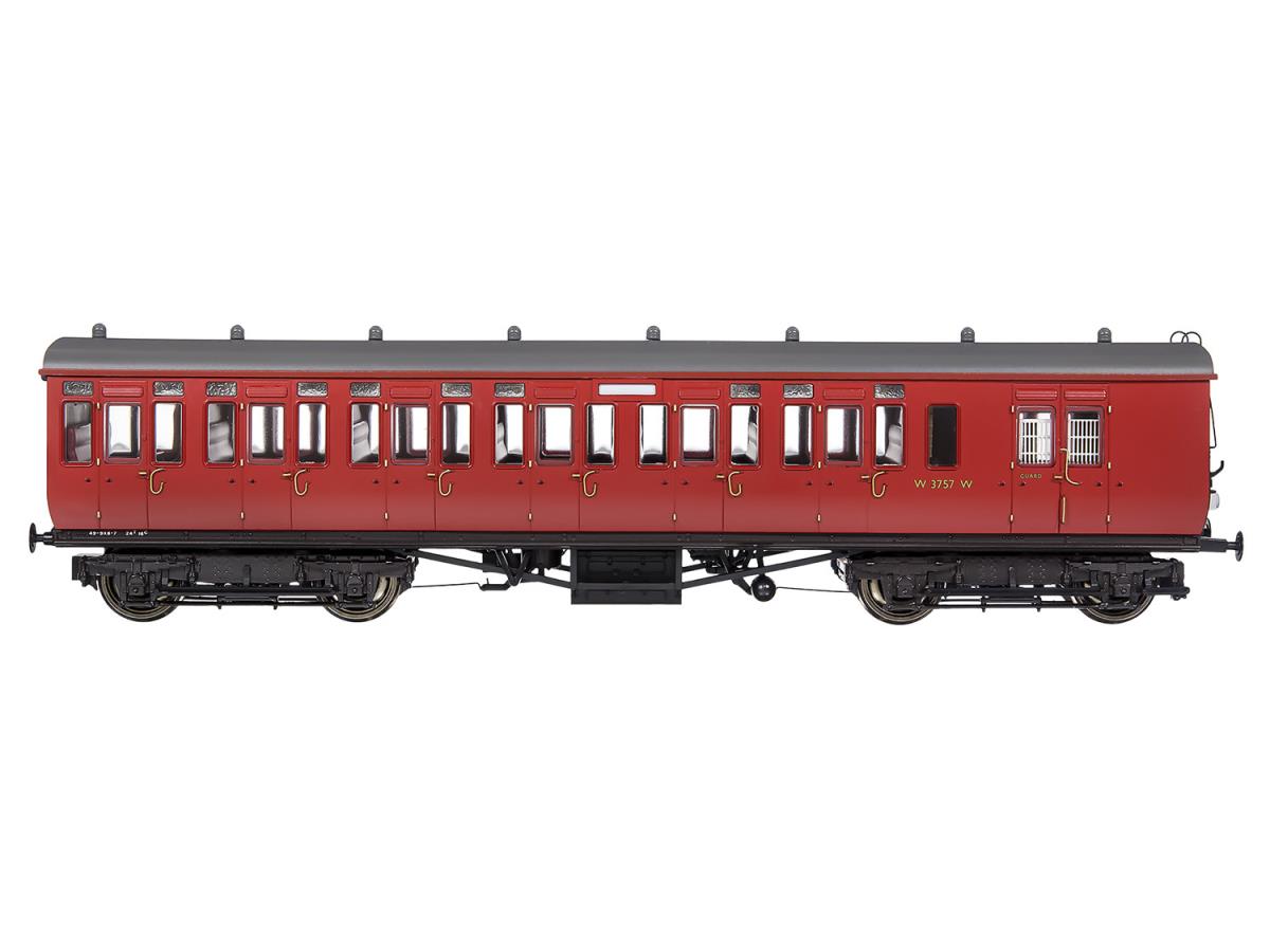 Dapol GWR Toplight Mainline City BR Maroon 2nd Brake 3757 S6 DA4P-020-501