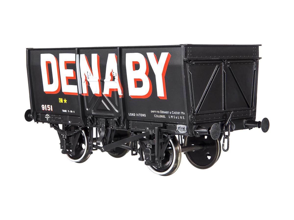 Dapol 14t Slope Sided Mineral Wagon Black Denaby 9151 DA7F-041-005