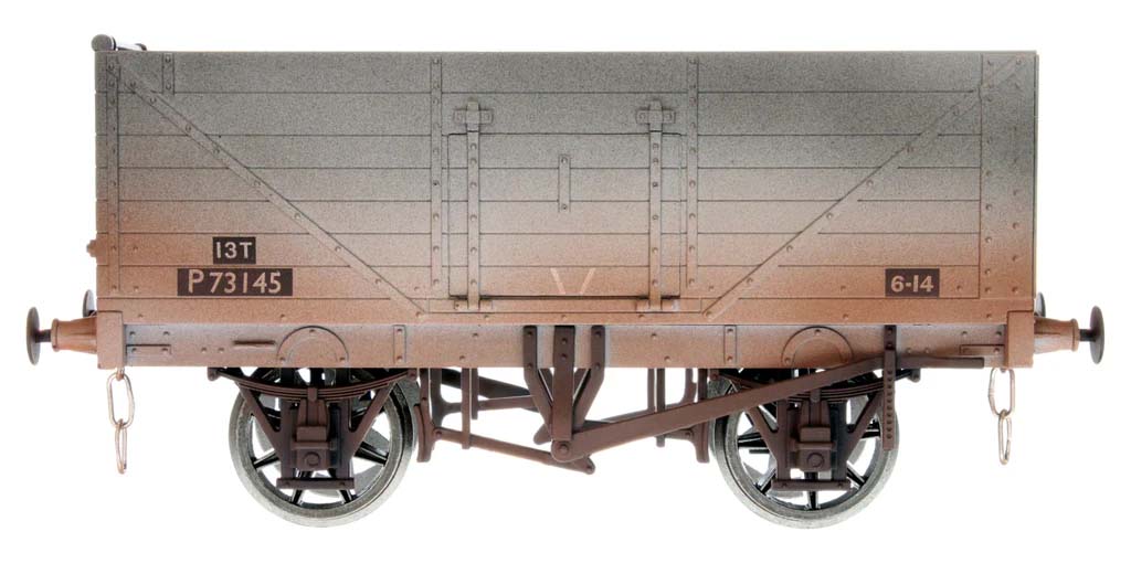 Dapol 7 Plank Wagon BR Grey P73145 Weathered DA7F-071-047W