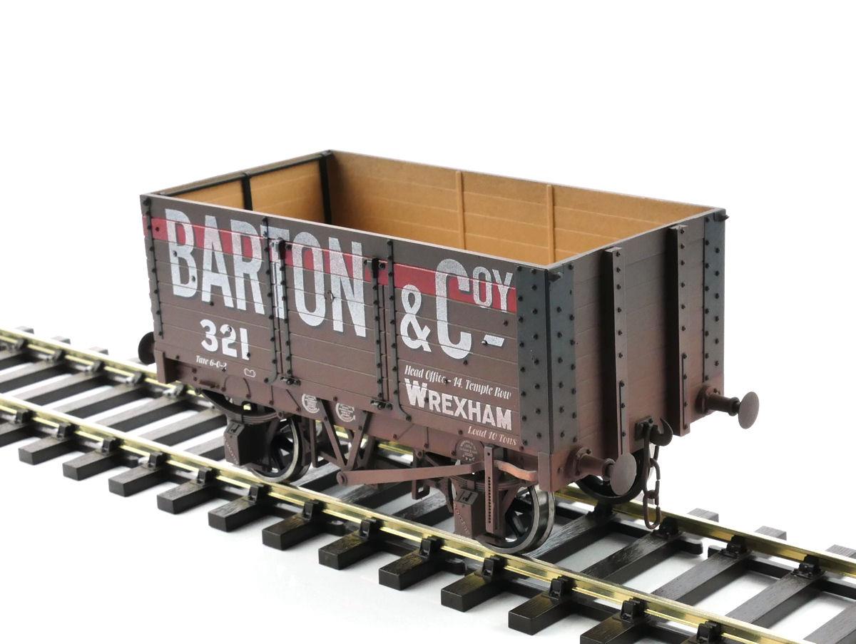 Dapol 7 Plank Wagon 9' Wheelbase Barton & Coy 321 Weathered DA7F-073-004W