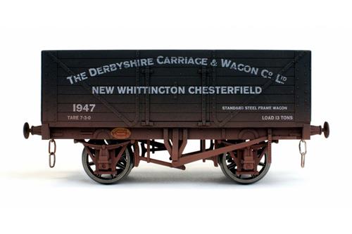 Dapol 8 Plank Wagon Derbyshire Carriage & Wagon Works 1947 Wthrd DA7F-080-022W