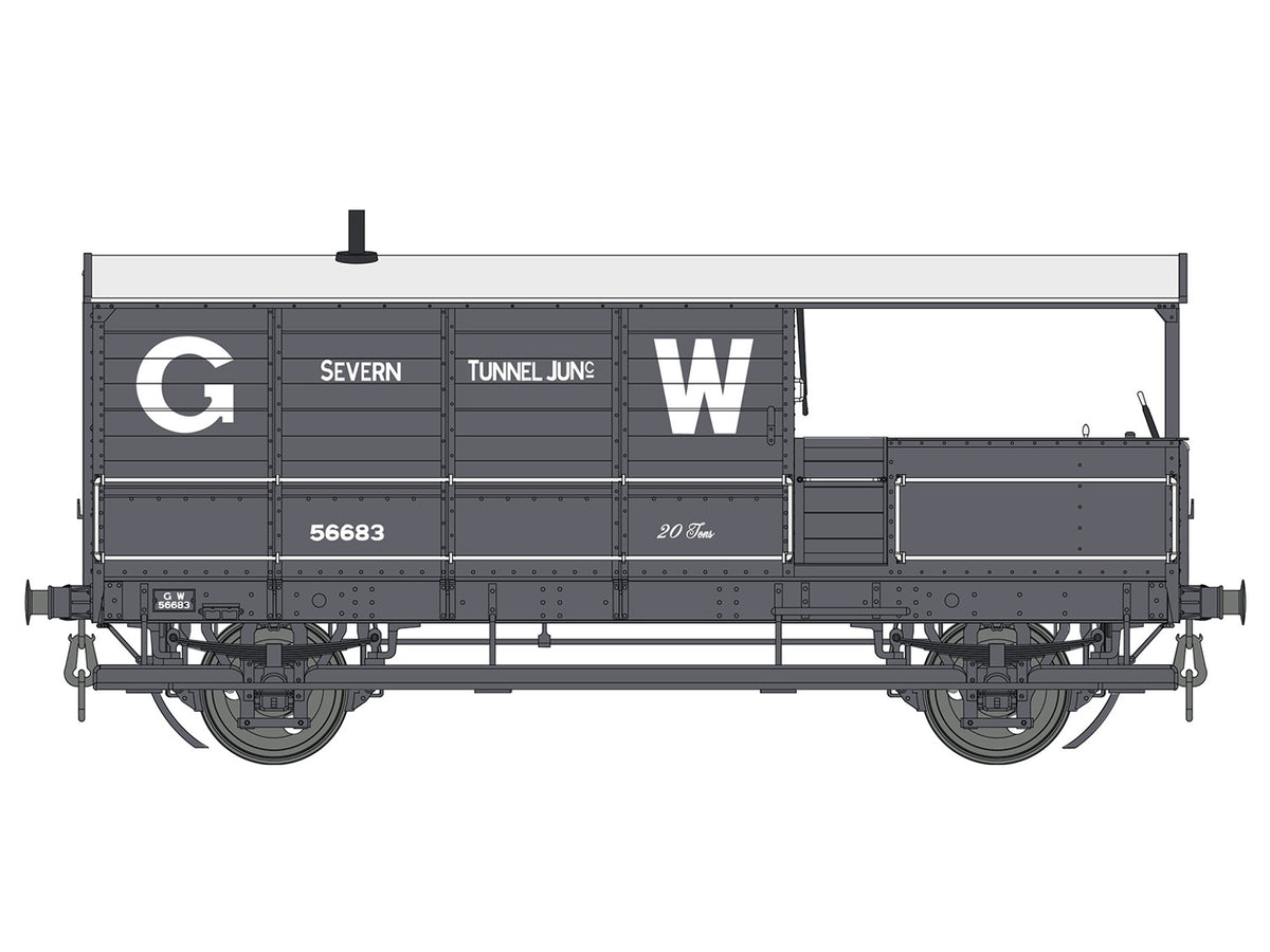 Dapol Toad 20t Brake Van (Diagram AA15) GWR Grey 56683 DA7F-300-001