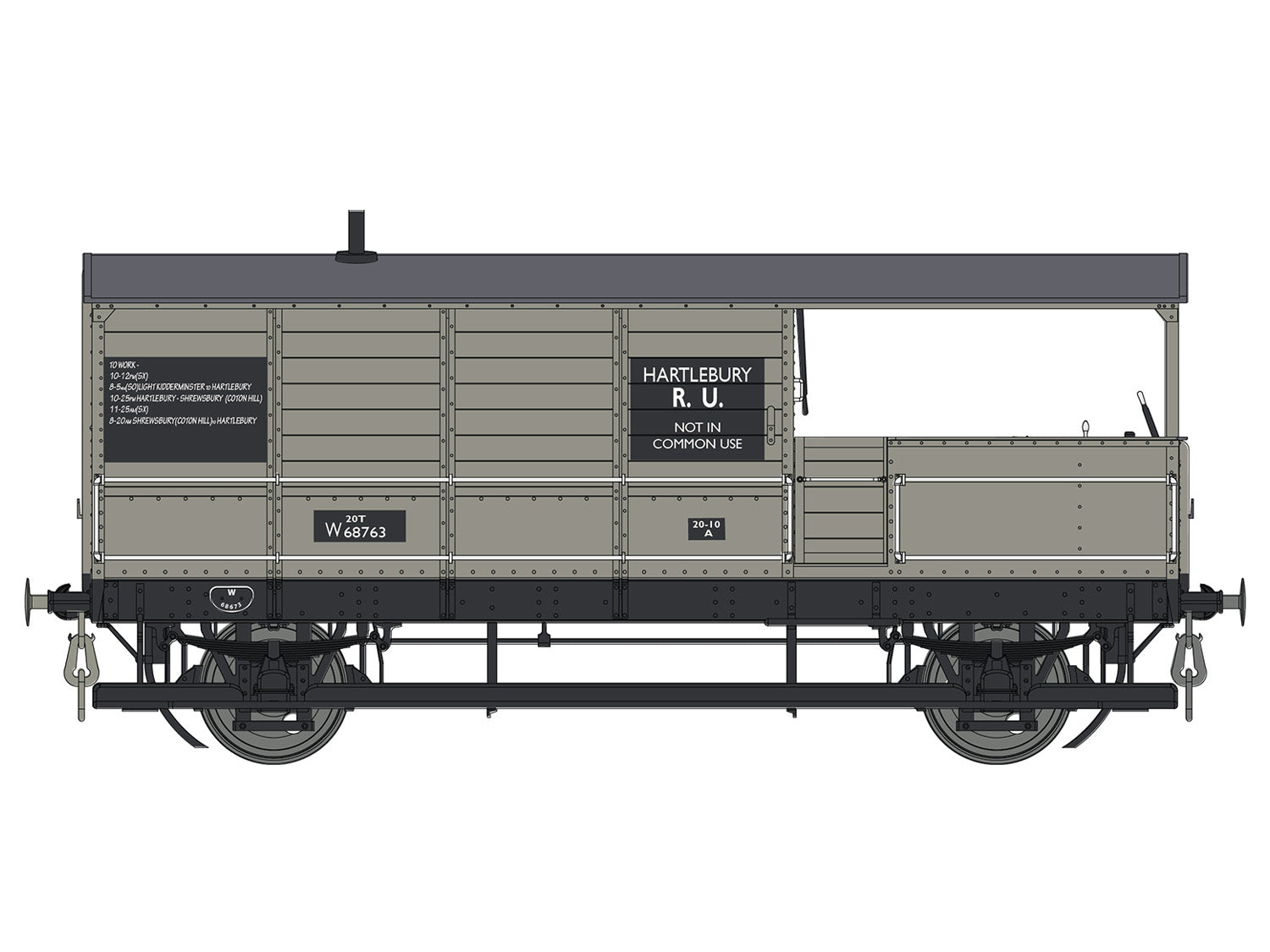 Dapol Toad 20t Brake Van (Diagram AA20) GWR Grey W68673 DA7F-300-006