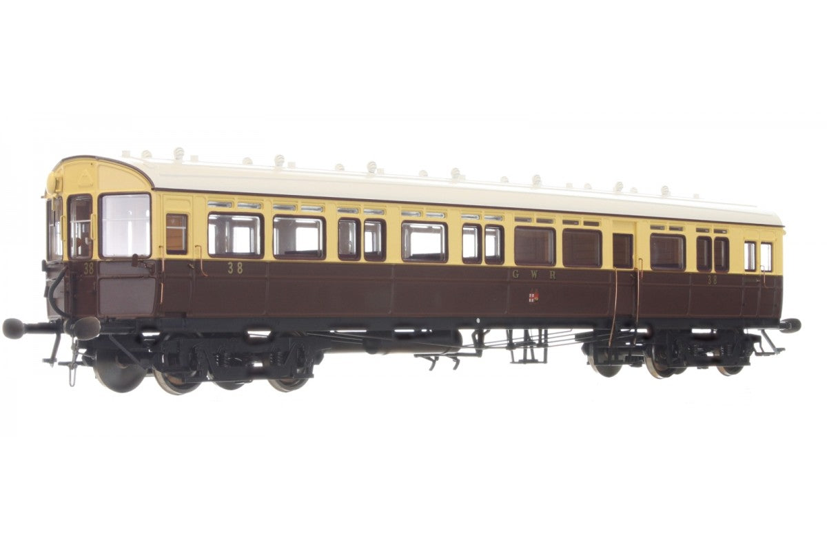 Dapol Autocoach GWR Twin Cities 38 Chocolate/Cream(DCC-Fitted) DA7P-004-011D