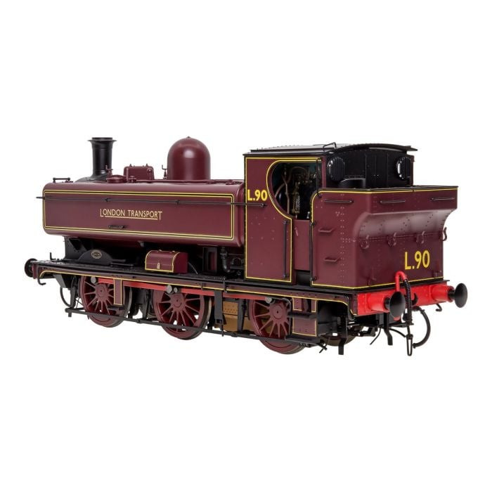 Dapol 57xx Pannier L90 model train in detailed maroon with London Transport livery