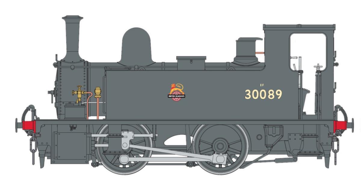 Dapol B4 0-4-0T Dock Tank 30084 BR Early Crest DA7S-018-004