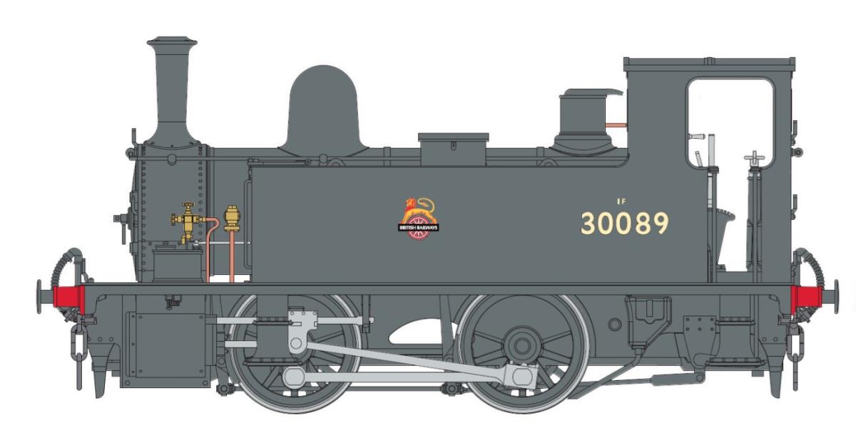 Dapol B4 0-4-0T Dock Tank 30084 BR Early Crest (DCC-Sound) DA7S-018-004S